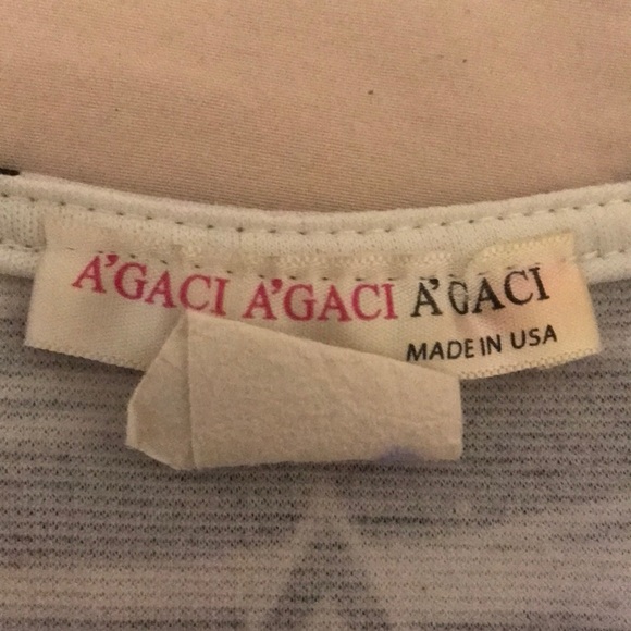 Black and White Patterned A’Gaci Crop Top - Picture 3 of 4